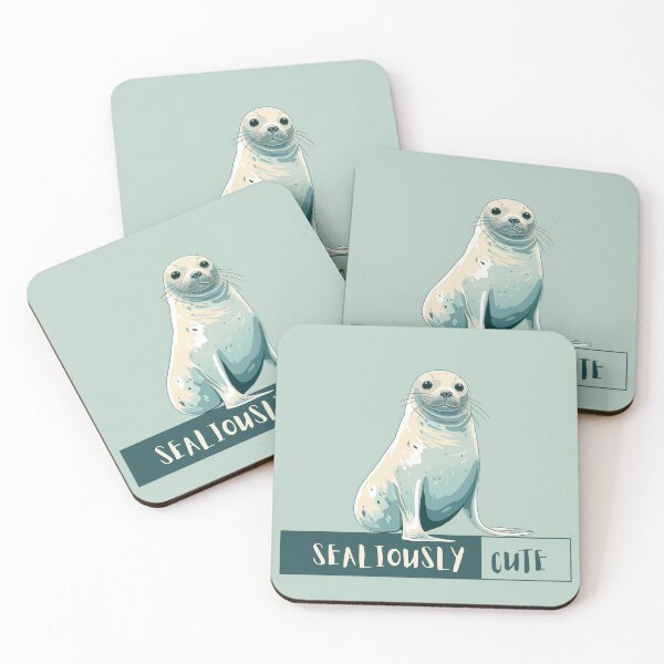 Item preview, Sealiously cute - cute and funny baby seal designed and sold by Sleek Sketch Studio.