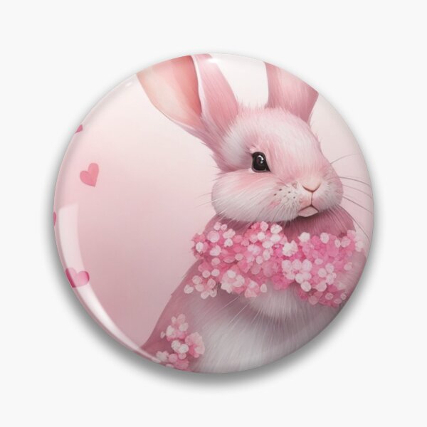 Item preview, Pink Bunny Heart, rabbit, kids, cute, children, flowers, animal designed and sold by Cyber Kids.