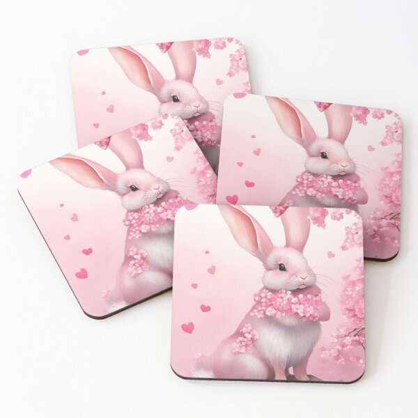Item preview, Pink Bunny Heart, rabbit, kids, cute, children, flowers, animal designed and sold by Cyber Kids.
