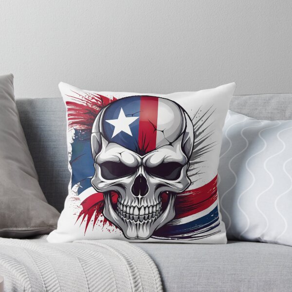 Aperçu de l'œuvre Crâne avec drapeau du Texas créée et vendue par TaevasDesign.