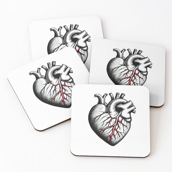 Item preview, Realistic retro heart drawing designed and sold by Inspyralia.