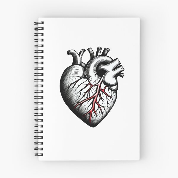 Item preview, Realistic retro heart drawing designed and sold by Inspyralia.