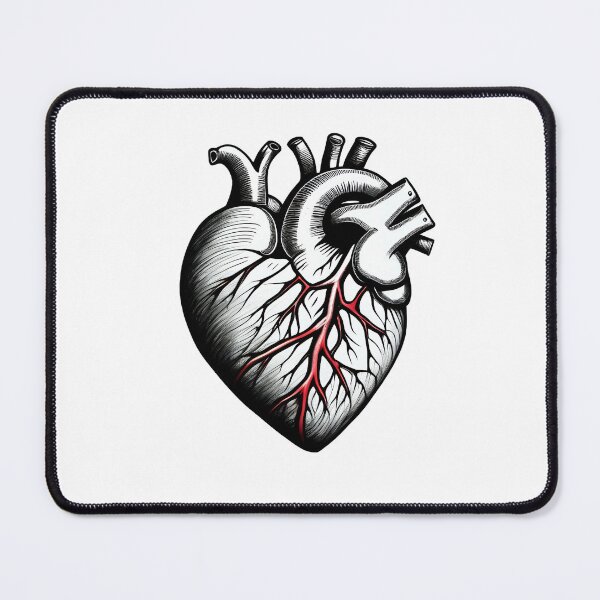 Item preview, Realistic retro heart drawing designed and sold by Inspyralia.