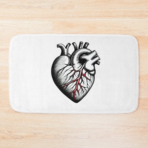 Item preview, Realistic retro heart drawing designed and sold by Inspyralia.