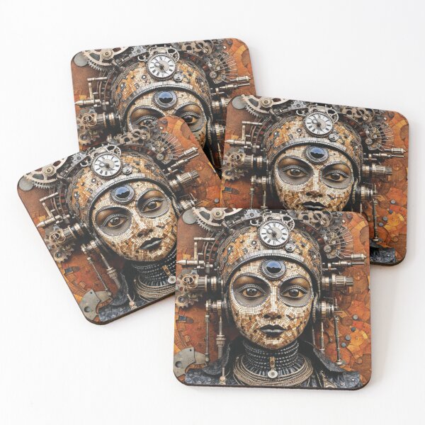 Item preview, Afrofuturist steampunk designed and sold by O-and-Co.