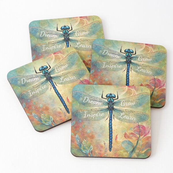 Item preview, Insect Dragonfly Art, Dream, Grow, Inspire, Learn. Unique Dragonfly Gifts For Insect Lovers  designed and sold by Cuteanimalgifts.