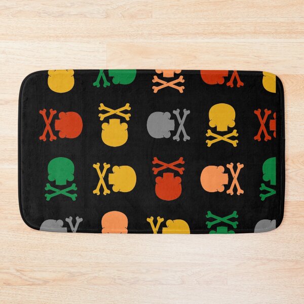 Item preview, Pattern with colorful skulls, skull design designed and sold by CorvusLunaArt.