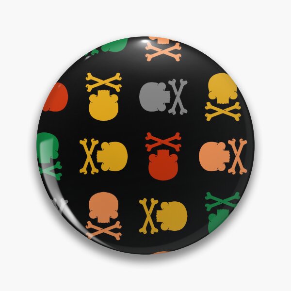 Item preview, Pattern with colorful skulls, skull design designed and sold by CorvusLunaArt.