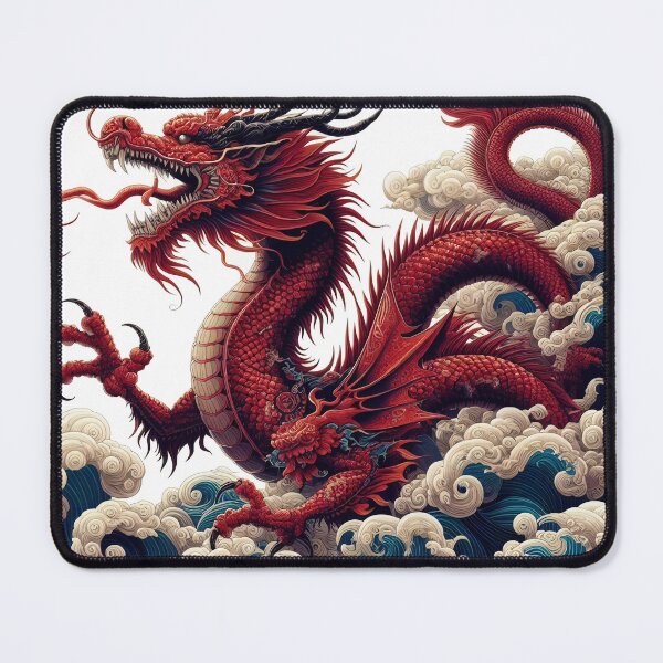Item preview, Red dragon riding the cloud designed and sold by MzulhilmiZam.