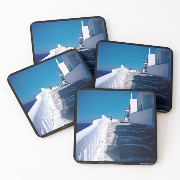 Item preview, Color Photo, Greek Island, Woman on Balcony designed and sold by IdoFriedmanArt.