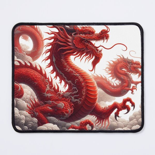Item preview, red dragon flying at cloud designed and sold by MzulhilmiZam.