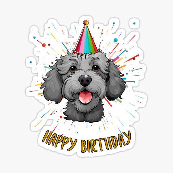 Item preview, Birthday Oodle Doodle - Gray- Happy Birthday! designed and sold by wotsthis.