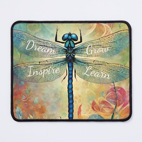 Item preview, Insect Dragonfly Art, Dream, Grow, Inspire, Learn. Unique Dragonfly Gifts For Insect Lovers designed and sold by Cuteanimalgifts.
