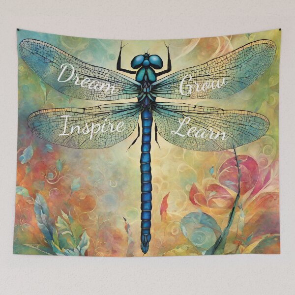 Item preview, Insect Dragonfly Art, Dream, Grow, Inspire, Learn. Unique Dragonfly Gifts For Insect Lovers  designed and sold by Cuteanimalgifts.