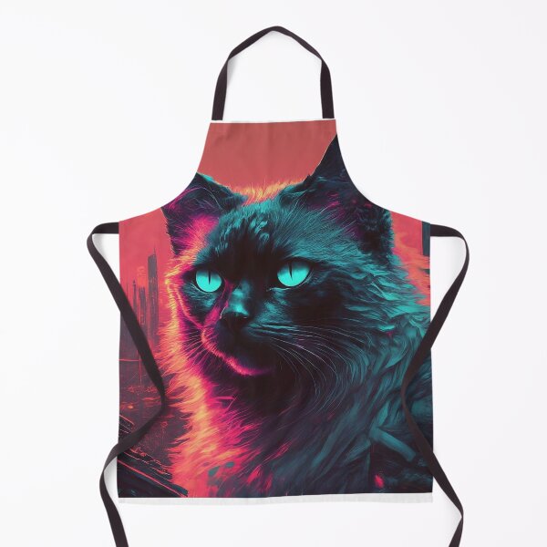 Item preview, Cyberpunk Balinese Cat Overlooking a City designed and sold by Lakii13.