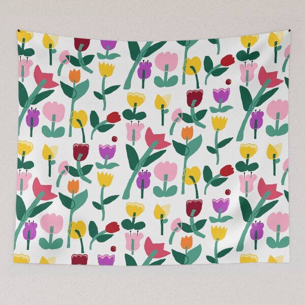 Item preview, My garden full of tulip, vintage Flower patterns designed and sold by zzzozzo.