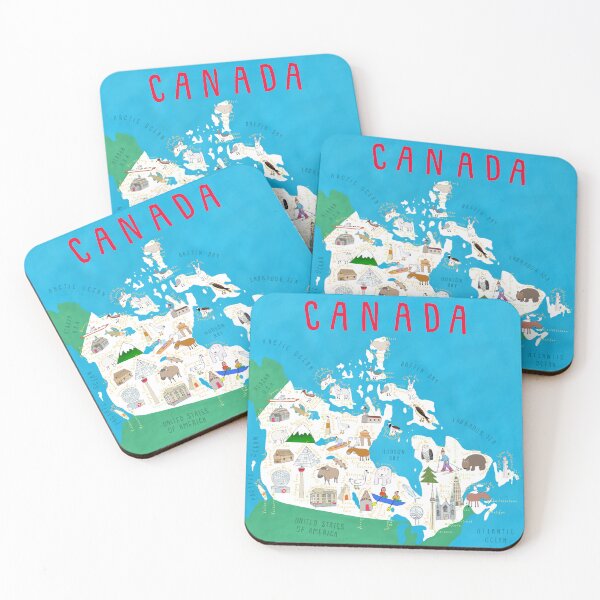 Item preview, Illustrated Map Of Canada By Artist Carla Daly designed and sold by Carla Daly.