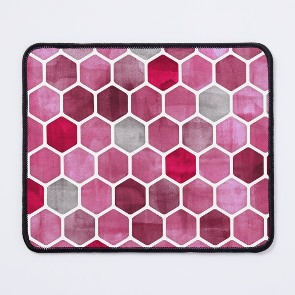 Item preview, Pink Ink - watercolor hexagon pattern designed and sold by micklyn.