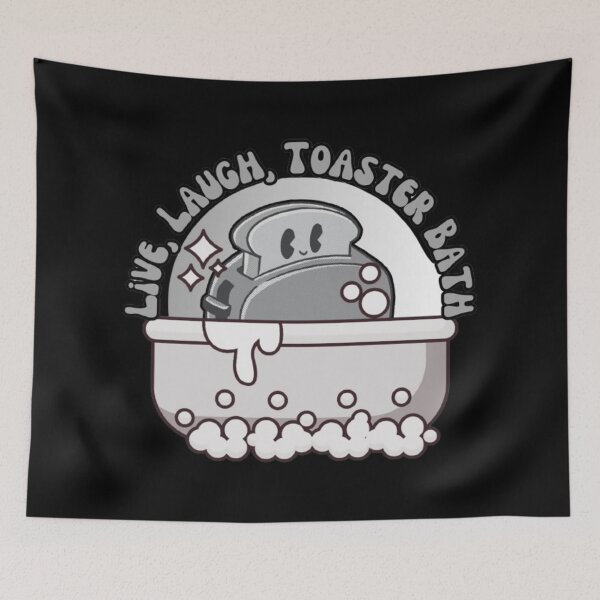 Item preview, Live, Laugh, Toaster Bath - Cool Black and White Print designed and sold by TGAL2.