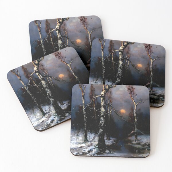 Item preview, Sunset in a Winter Forest - Julius Sergius von Klever designed and sold by darkgothicart.