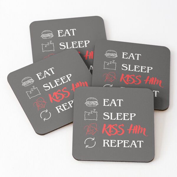Item preview, Eat sleep kiss him repeat designed and sold by lookvision.