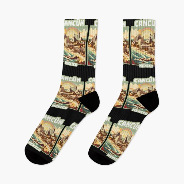 Item preview, Cancun Mexico skyline Vintage Travel art designed and sold by Unitepeople.