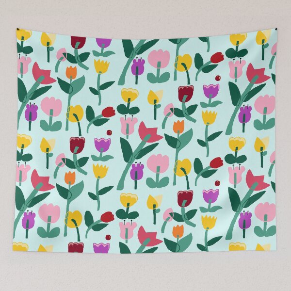 Item preview, My garden full of tulip, vintage Flower patterns designed and sold by zzzozzo.