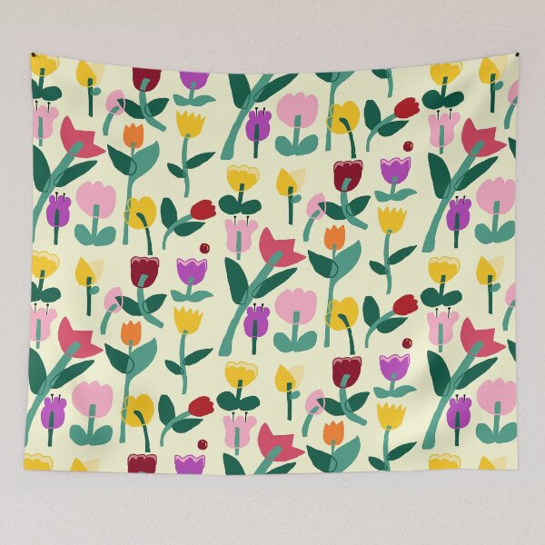 Item preview, My garden full of tulip, vintage Flower patterns designed and sold by zzzozzo.