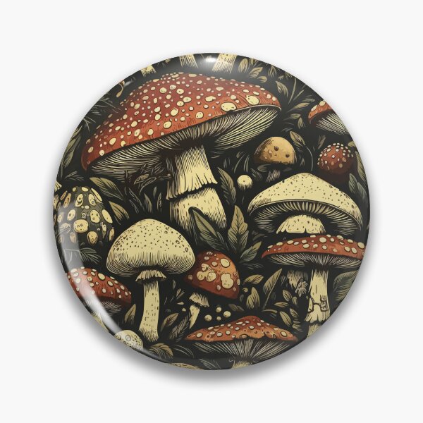 Item preview, Vintage mushroom pattern designed and sold by TomFrontierArt.