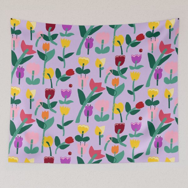 Item preview, My garden full of tulip, vintage Flower patterns designed and sold by zzzozzo.