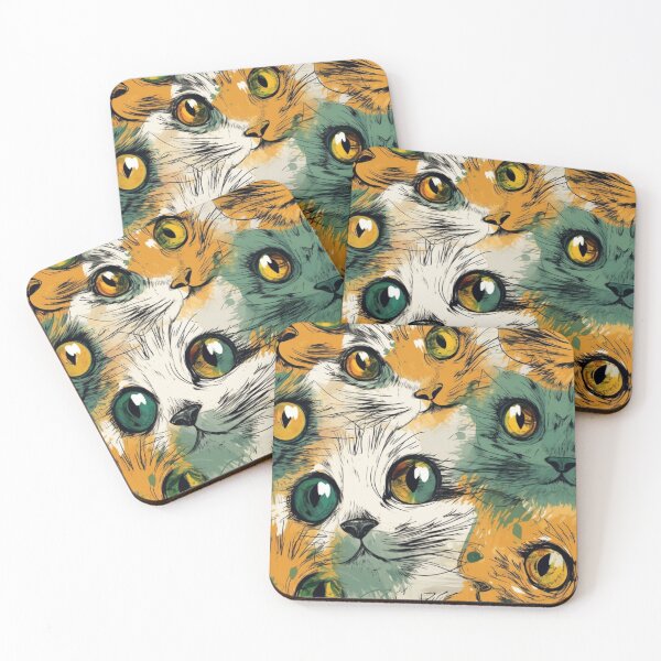 Item preview, Cat Print Seamless Pattern - Bright Eyes. designed and sold by GiveMeMood.