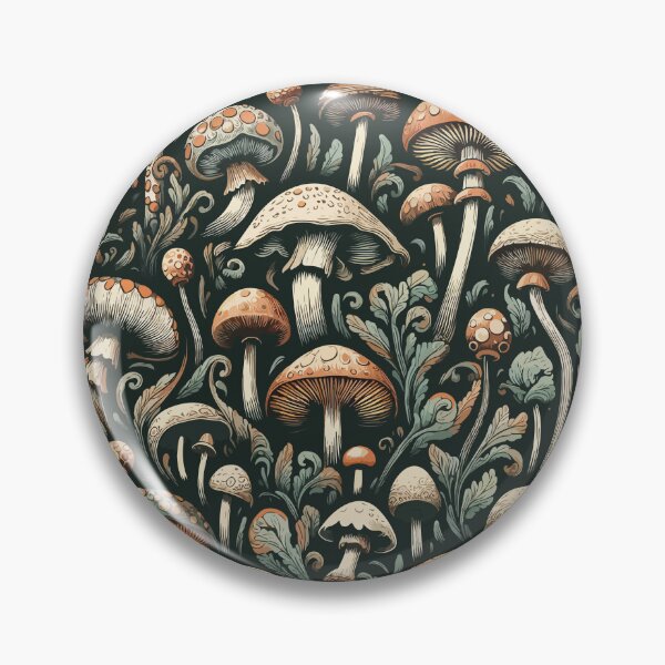Item preview, Vintage mushroom pattern designed and sold by TomFrontierArt.