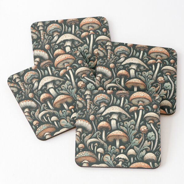 Item preview, Vintage mushroom pattern designed and sold by TomFrontierArt.