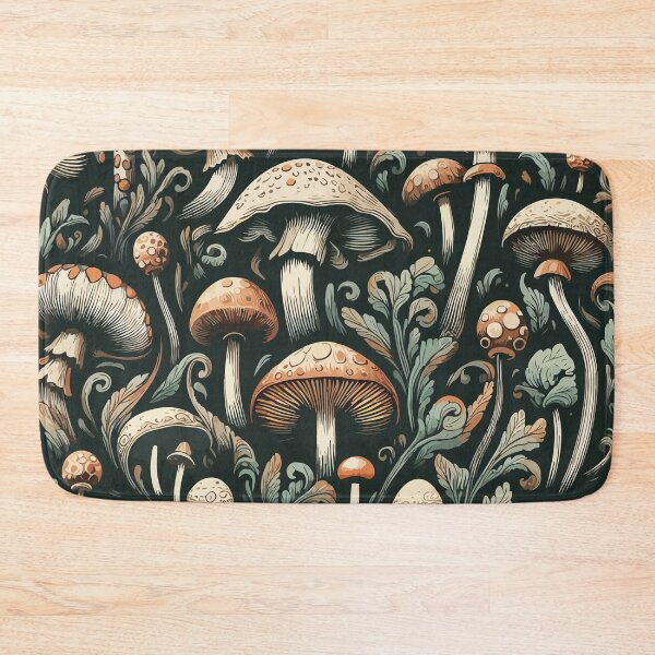 Item preview, Vintage mushroom pattern designed and sold by TomFrontierArt.