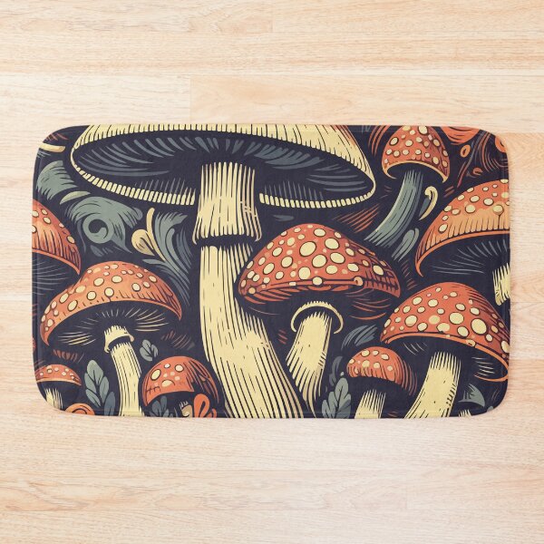 Item preview, Vintage mushrooms fungus art pattern designed and sold by TomFrontierArt.