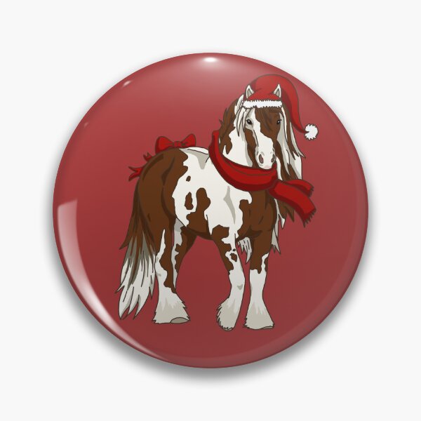 Artikelvorschau, Irisches Cob-Pferd mit Schal und Weihnachtsmütze entworfen und verkauft von christmas-lady.