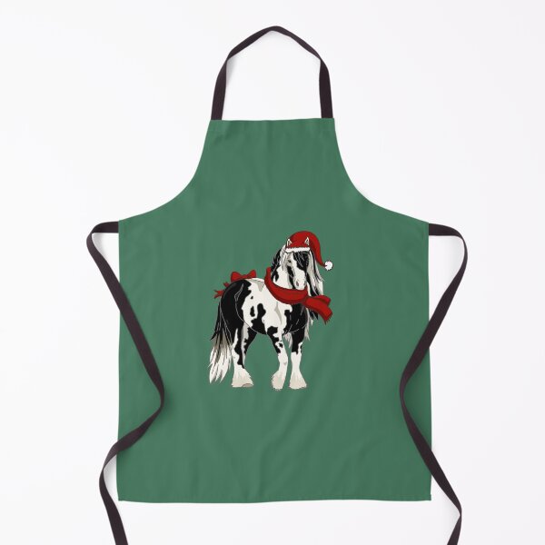 Item preview, Irish cob horse with a scarf and a Christmas hat designed and sold by christmas-lady.