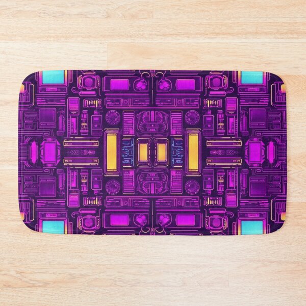 Item preview, Abstract Blocks Purple With Lights designed and sold by ComicJo.