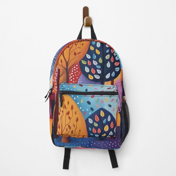 Item preview, Colorful Folk Art tree print designed and sold by dcrc.