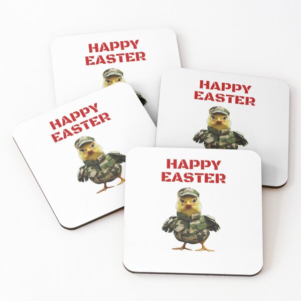 Item preview, Military chicken wishes you a happy Easter designed and sold by StonePine.
