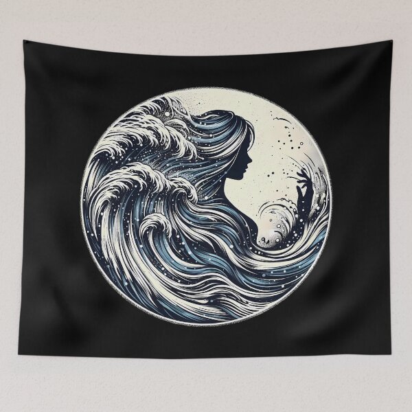 Item preview, Water Element Woman, Ai Generated Art  designed and sold by ACC .