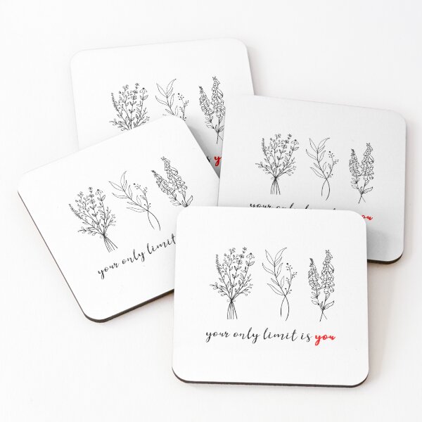 Item preview, Your Only Limit Is You Motivation Flower Quote designed and sold by BelloniArtShop.