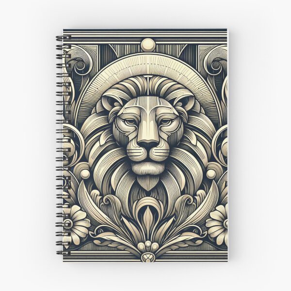 Item preview, "Lustrous Roar: Art Deco Lion" designed and sold by zenithcollectiv.