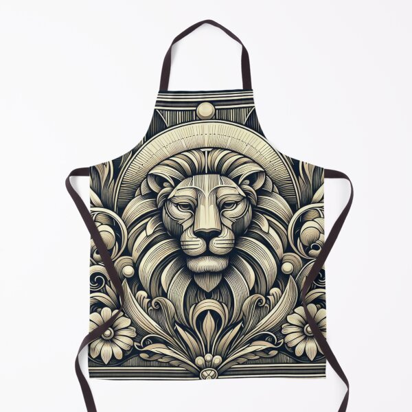 Item preview, "Lustrous Roar: Art Deco Lion" designed and sold by zenithcollectiv.