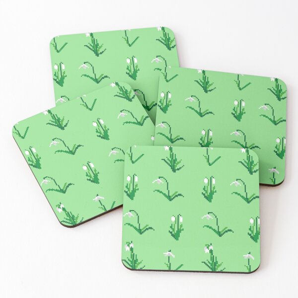 Item preview, Pixel Snowdrops Garden (green) designed and sold by D-Vogt-Grafik.