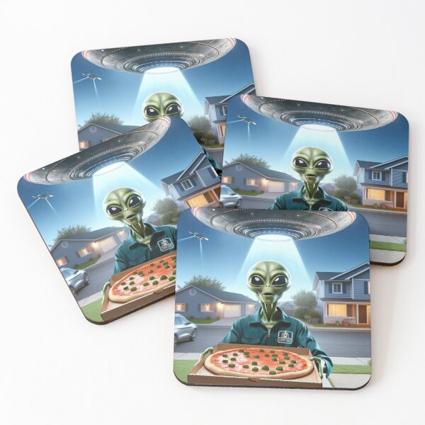 Item preview, Interstellar Pizza Run: An Alien Encounter designed and sold by UFOSlurp.