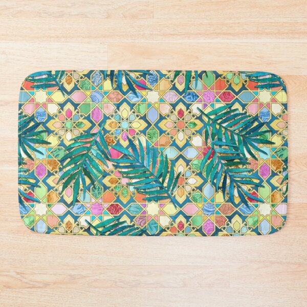 Item preview, Gilded Moroccan Mosaic Tiles with Palm Leaves designed and sold by micklyn.