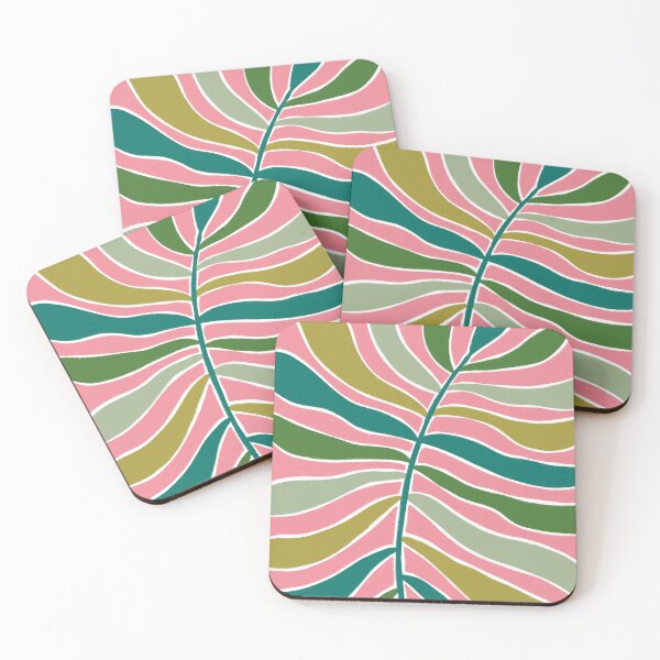 Item preview, Palm tree leaf in pink designed and sold by Blooming June Design.