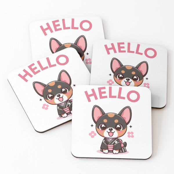 Item preview, Cute manga dog says hello designed and sold by Coolparrotgirl.