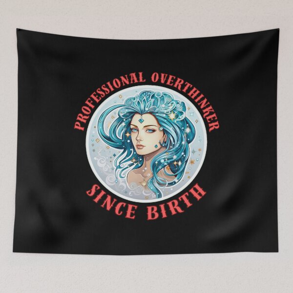 Item preview, Professional Overthinker Since Birth. virgo quotes designed and sold by ZodiacWonders.